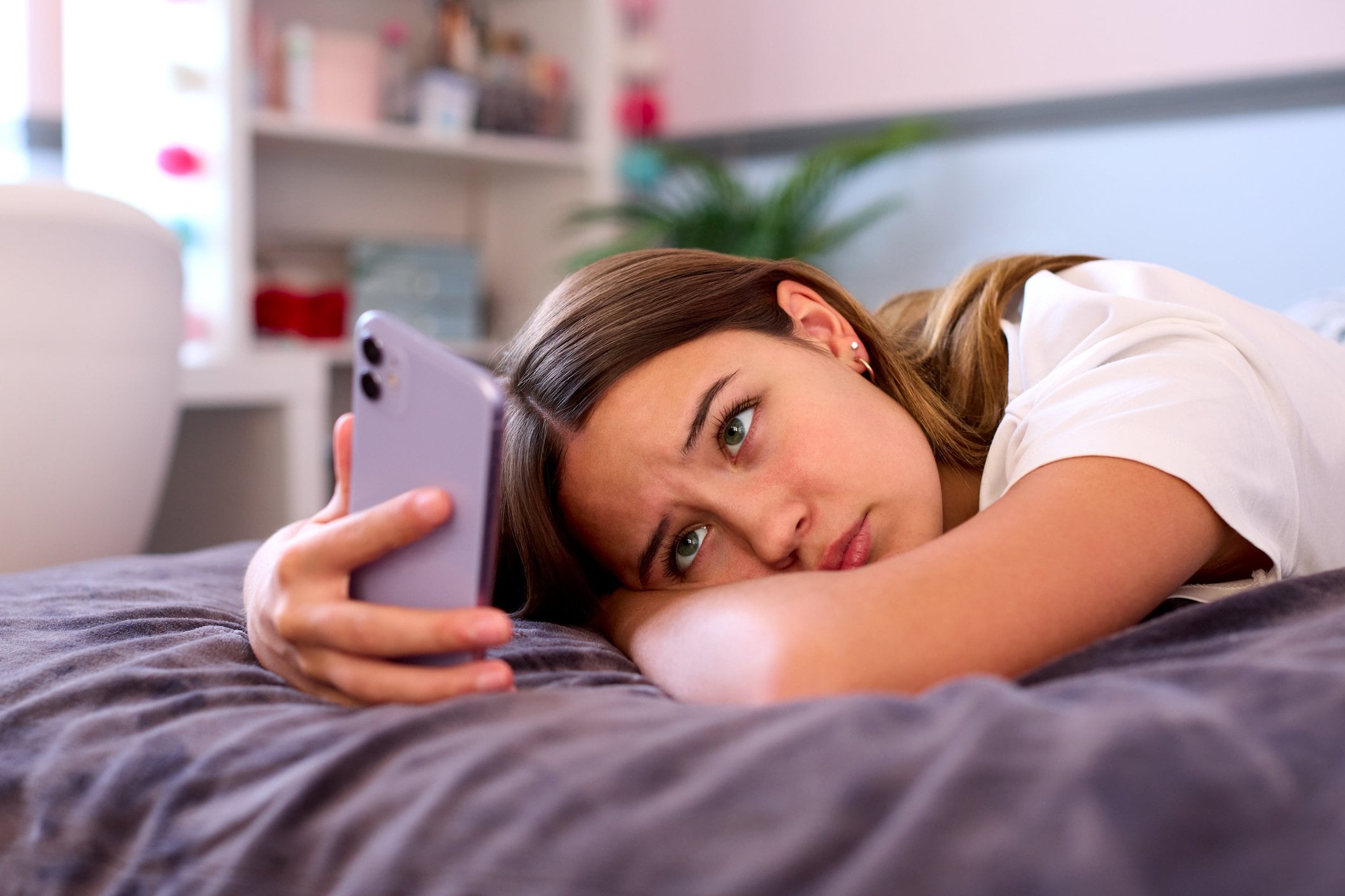 Teen on phone