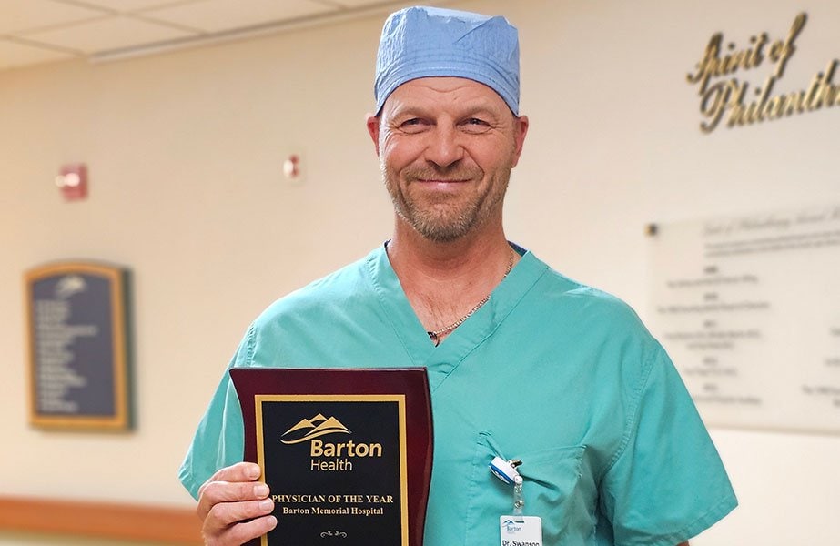 Barton Health Honors Physician of the Year, Dr. Kyle Swanson