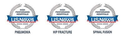 US News & World Report High Performing Hospitals Ratings award logo