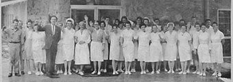 Barton Memorial Hospital staff on opening day in 1963.