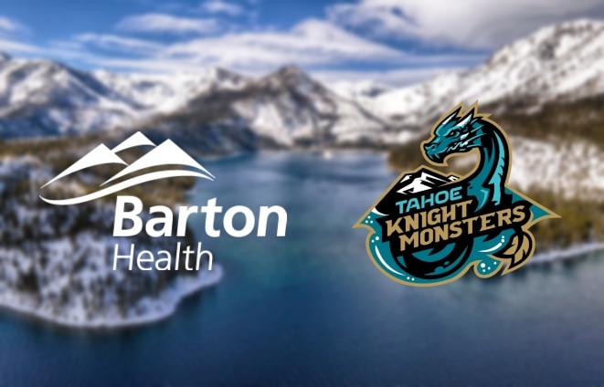 Barton Health logo, Tahoe Knight Monsters logo